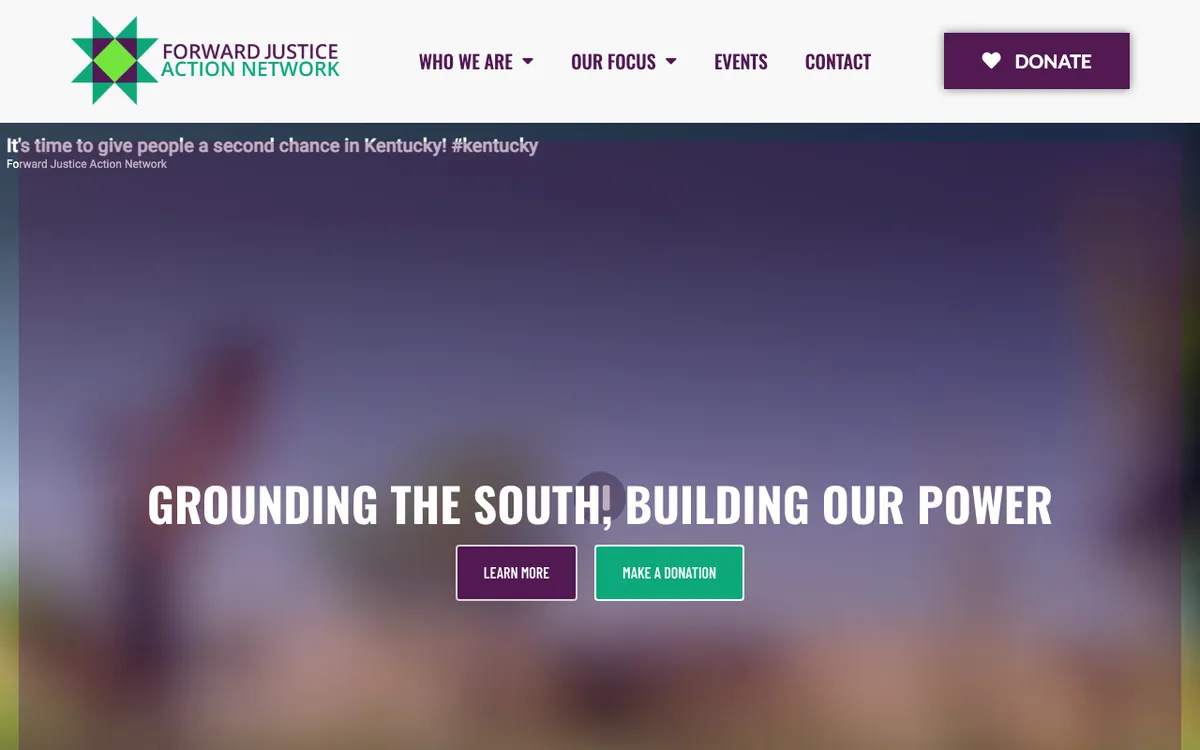 Forward Justice Action Network (FJAN) website preview