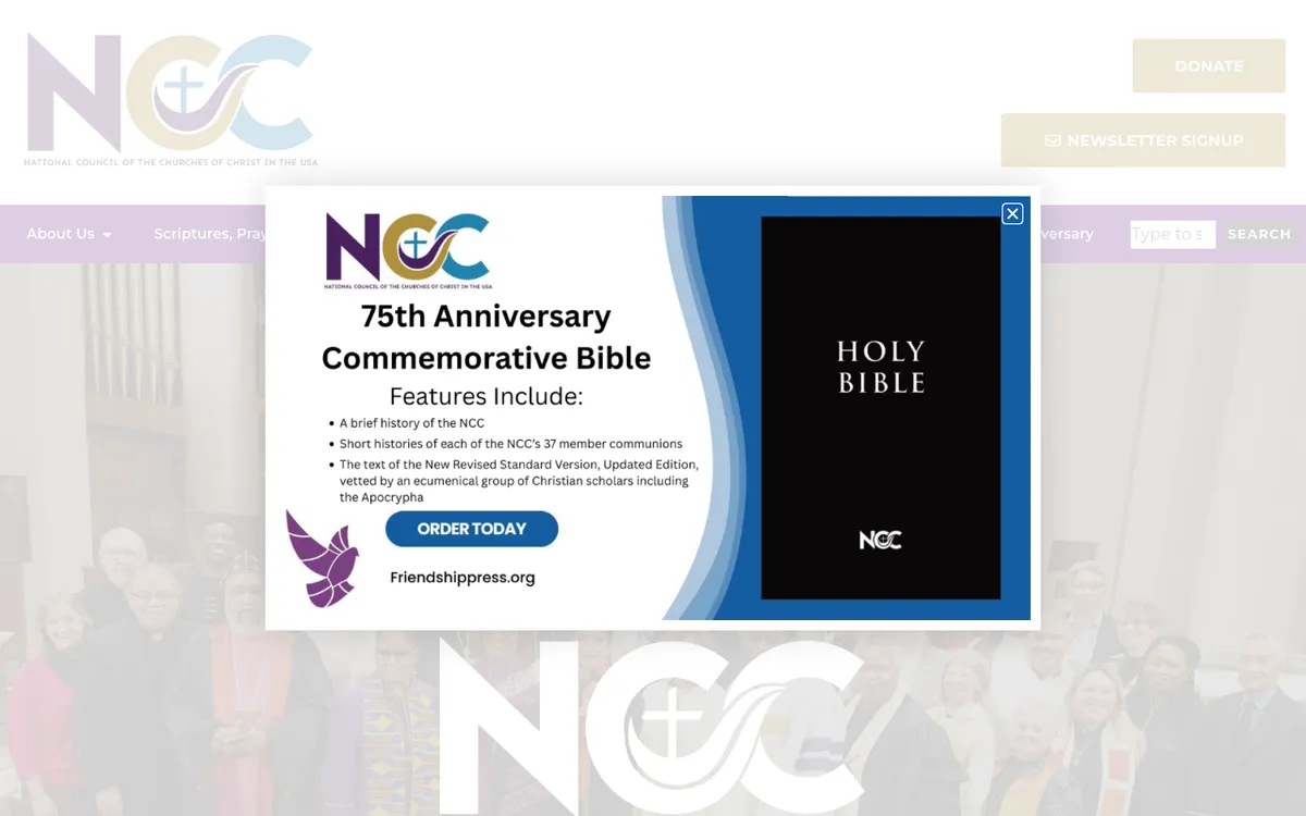 National Council of Churches (NCC) website preview