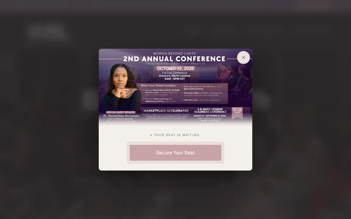Women Beyond Limits Network website preview